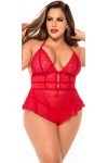 Mapalé by Espiral Barboteuse/Babydoll Ensemble de Lingerie, Rouge, L/XL Femme