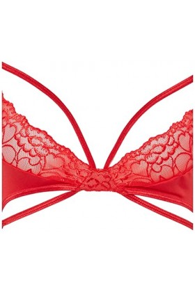 Mapalé by Espiral Lot de 3 pièces Ensemble de Lingerie, Rouge, L/XL Femme