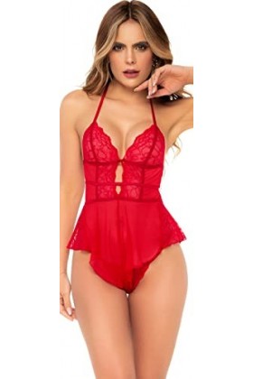 Mapalé by Espiral Barboteuse/Nuisette Ensemble de Lingerie, Rouge, S-M Femme