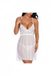 Lingerie pour Femme Sexy Lingerie Sexy pour Femme Babydoll Dentelle Col en V Transparent Sexy sous-vêtements Langerie Sex Cos