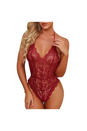 SUNMME Femmes Lingerie Sexy Chemise Sexy vêtements de Nuit Femme Teddy Grande Taille s Sexe Une pièce Lingerie Pyjamas pour l
