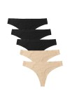 Pianshanzi Strings & Tangas pour Femme String Sexy Érotique avec Élastique Sans Couture Sous-vêtements V String Doux Femmes L