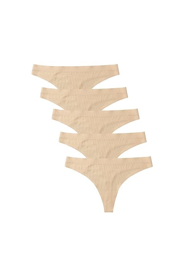 Pianshanzi Strings & Tangas pour Femme String Sexy Érotique avec Élastique Sans Couture Sous-vêtements V String Doux Femmes L