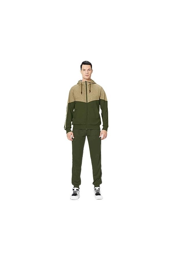 RYTEJFES Vêtements de sport pour homme, jogging confortable, décontracté, élégant, pantalon à capuche pour homme, moderne, él