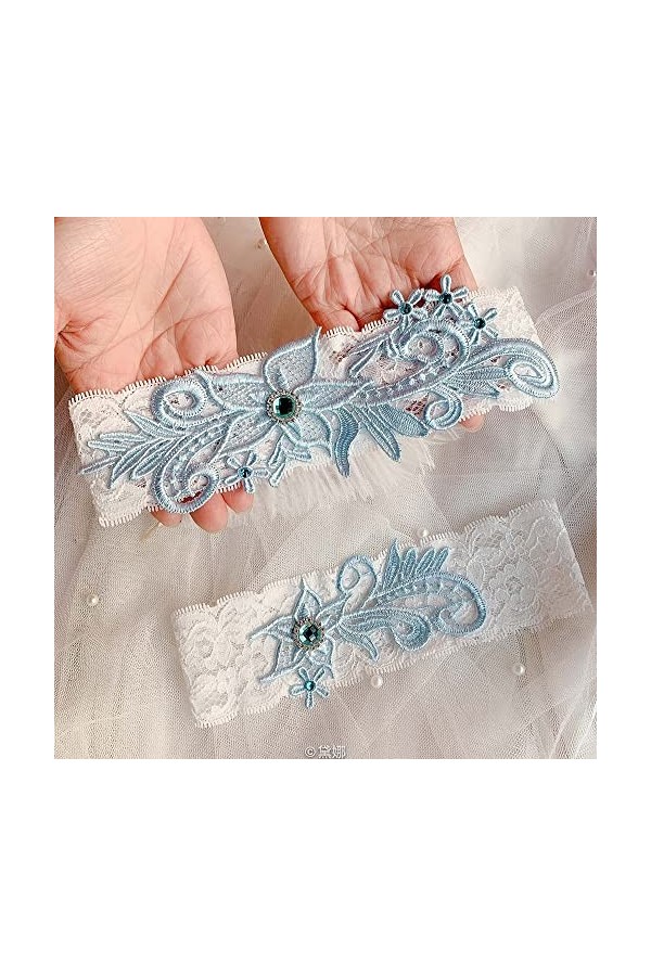 NOGRAX WXYNHHD 2 pièces/Ensemble jarretières de Mariage Sexy LaceFloral Sexy jarretières for Femmes mariée Cuisse Anneau mari