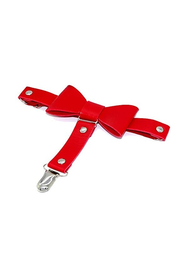 HEIMP WXYNHHD Femmes Stretch PU Cuir Ceinture Jambe Cou Anneaux Filles Punk Réglable Cuisses Jarretière Ceinture Jarretières 