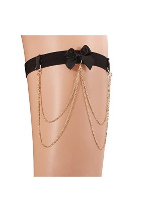 HEIMP WXYNHHD Sexy Discothèque Cuisse Anneau Accessoires De Fête De Mariée Chaîne Frange Élastique Jambe Anneau Jarretières 