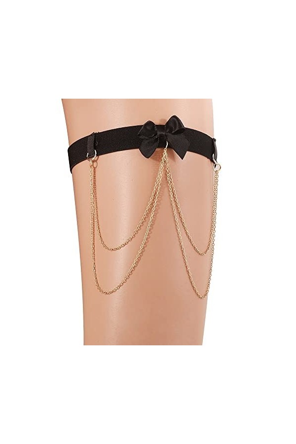 HEIMP WXYNHHD Sexy Discothèque Cuisse Anneau Accessoires De Fête De Mariée Chaîne Frange Élastique Jambe Anneau Jarretières 