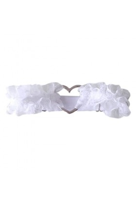Doux Volants Dentelle Jarretière Ceinture Métal Coeur Mariage Jambe Harnais Gothique Punk Extensible Cuisse Anneau Color : B