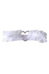 Doux Volants Dentelle Jarretière Ceinture Métal Coeur Mariage Jambe Harnais Gothique Punk Extensible Cuisse Anneau Color : B