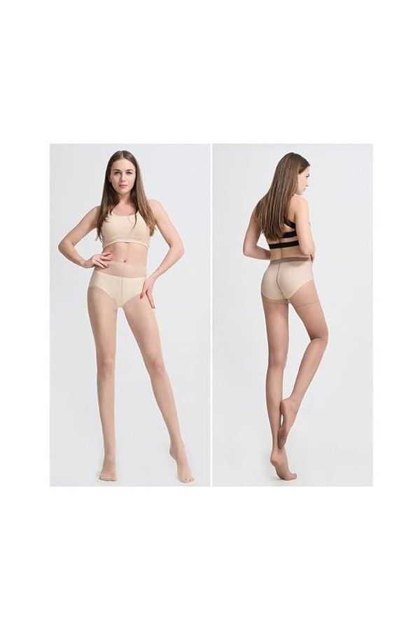 Générique Bas Bas Ultra-Minces Collants en Soie Collants Sexy Bas pour Femmes B Couleur de Peau B Gris 