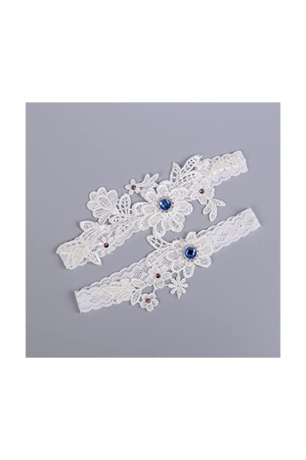 Jarretière Florale Blanche Mariage Jarretière Sexy Ensemble 2 Pièces Dames Anneau De Cuisse De Mariée Jarretière De Jambe De 