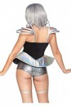 Leg Avenue Space Cadet Adult Sized Costumes, Argent, M EUR 40-42 Femme