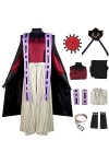 Foanja Déguisement Douma Adulte Cosplay Demon Slayer Twelve Kizuki Douma Complet Anime Uniforme et Chapeaux pour Halloween Ca