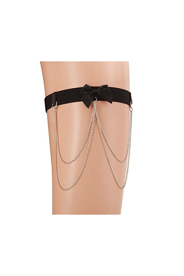 GOOFFY WXYNHHD Sexy Discothèque Cuisse Anneau Accessoires De Fête De Mariée Chaîne Frange Élastique Jambe Anneau Jarretières 