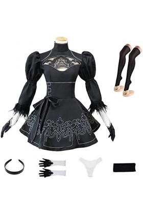Foanja Automata Déguisement Femme Cosplay NieR YoRHa No.2 Robots Sexy Uniforme Complet Halloween Carnaval Pâques Epiphany Ann