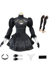 Foanja Automata Déguisement Femme Cosplay NieR YoRHa No.2 Robots Sexy Uniforme Complet Halloween Carnaval Pâques Epiphany Ann