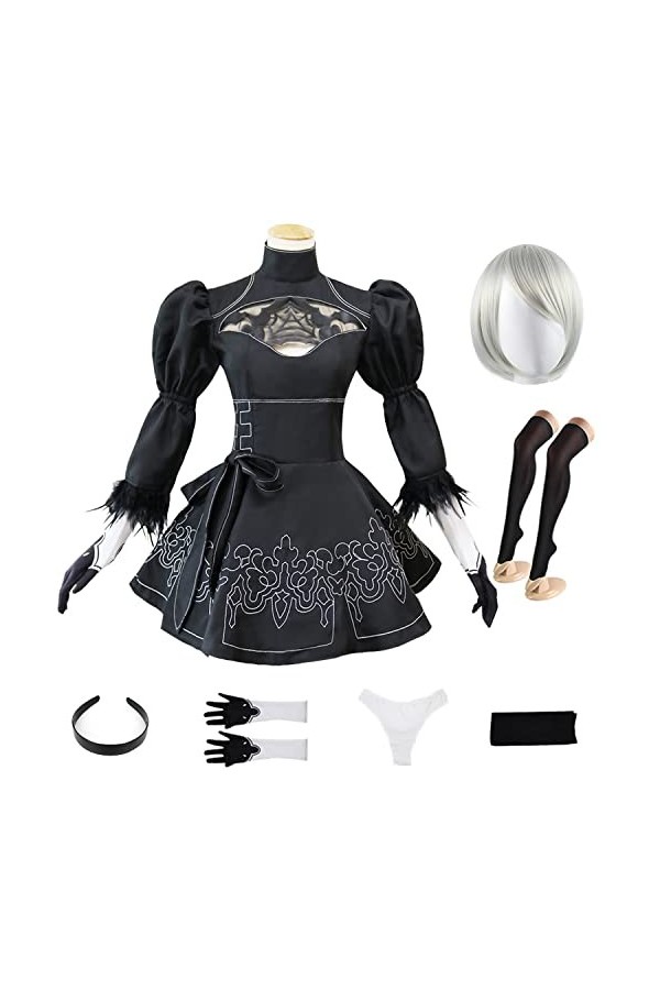 Foanja Automata Déguisement Femme Cosplay NieR YoRHa No.2 Robots Sexy Uniforme Complet Halloween Carnaval Pâques Epiphany Ann
