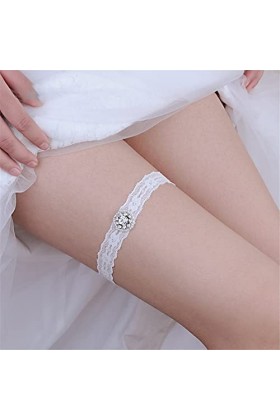 ACiyD Jarretière de Mariage pour Les mariées Jarretières élastiques Perle Strass Cristal Dentelle Jarretières pour Mariage Ac