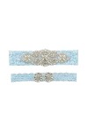 Mariage Jarretière De Mariée Ceinture Stretch Dentelle Jarretière De Mariée Strass Perles De Cristal Transparentes Couleur :