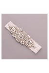 Mariage Jarretière De Mariée Ceinture Stretch Dentelle Jarretière De Mariée Strass Perles De Cristal Transparentes Couleur :