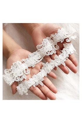 ACiyD 2pcs / Set Jarretière de Mariage Dentelle Brodée Florale Sexy Jarretière Dames/Anneaux de Cuisse de Mariée Couleur : B