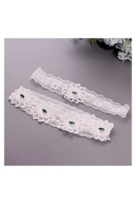 ACiyD Ensemble de jarretière en Dentelle, jarretière de Jambes de mariée pour Femmes, Accessoires de Jambe de Jarretelles Flo