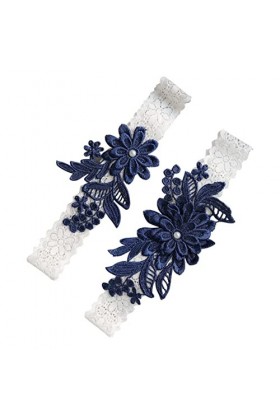 ceinture 1 Paire Jarretière de Mariage Ensemble Jarretière en Dentelle Extensible Ceinture Floral Leg Band Bridal Foot Decor 