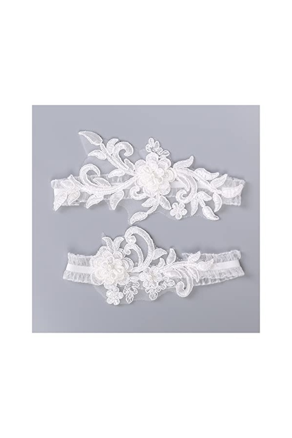 ACiyD Mariage Jarretière De Mariée Satin Bow Strass Jarretière Sexy Dentelle Jarretière Cuisse Verrouiller Couleur : Orange,