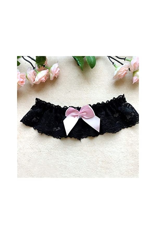 ACiyD 2pcs / Set jarretière de Mariage en Dentelle brodé Floral Sexy jarretière Dames/Anneaux de Cuisse de mariée Couleur : 