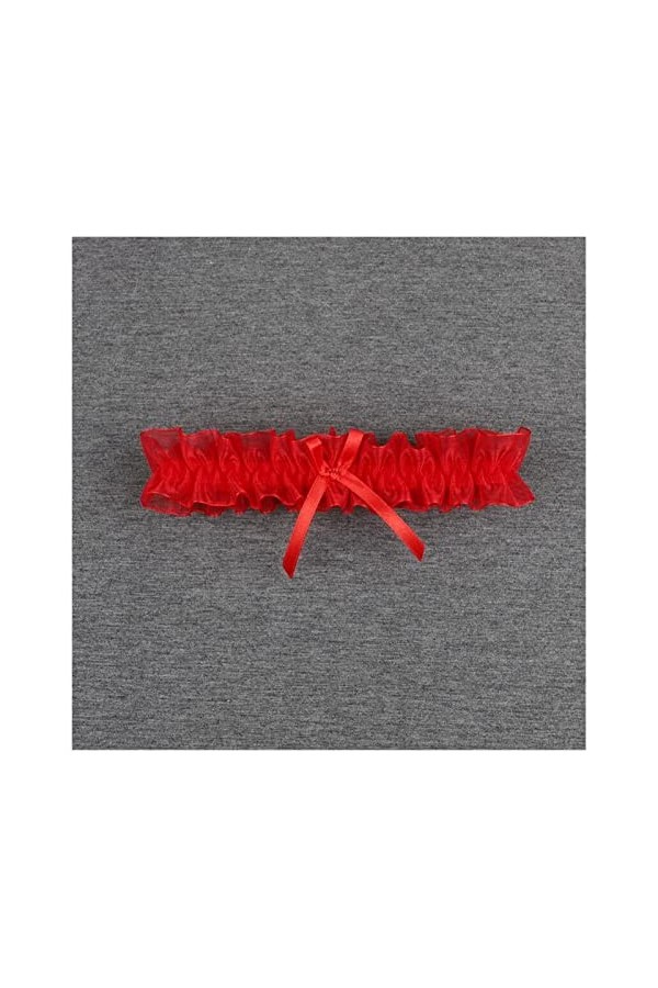 Dames Bow Jambe Verrouillage Sexy Lingerie Dentelle Jarretière Arc Jambe Verrouillage Mariage Jarretière Mariée Cosplay Bas C