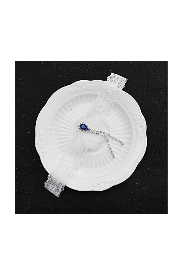 ACiyD Jarretière de Mariage pour Les mariées Jarretières de Mariage Mariage Blanc Jarretière en Dentelle pour Mariage Accesso