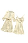 Ensemble de lingerie sexy pour femme - Cami en soie sexy - Vêtements de nuit - Ensemble de sous-vêtements - Pyjama avec robe 