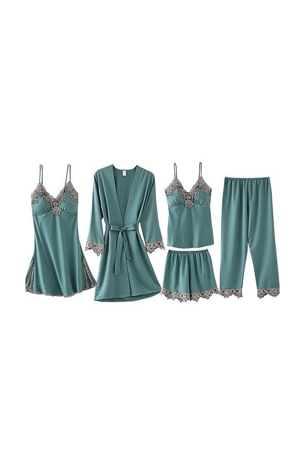 Lingerie Sexy pour Femmes, Chemise de Nuit en Cuir, Tenue de Maison, Imitation Soie, Lingerie érotique, Pyjama, Ensemble de C