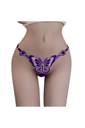 BIISDOST Womes Dentelle sous-vêtements Culottes Sexy Doux sans Couture Slips Hipster Culottes pour Dames Fille De 9 Ans Purp