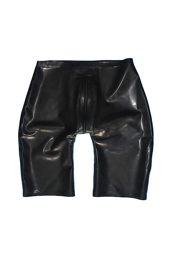IDOBLO Pantalon en Caoutchouc Fait À La Main pour Homme Short en Latex pour Homme avec Fermeture À Glissière À lentrejambe À