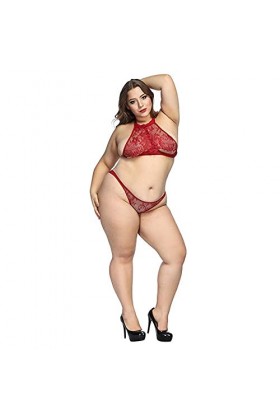 Ensemble de lingerie pour poupées pour femmes Transparent Ensemble de soutien-gorge sans fil Sous-vêtements en dentelle Femme