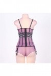 Pyjama Sexy Lenceria Lingerie Sexy Grandes Tailles Robe avec Jarretière Nuit Romantique Femmes Bodycon Mesh Sexy Babydoll Vi