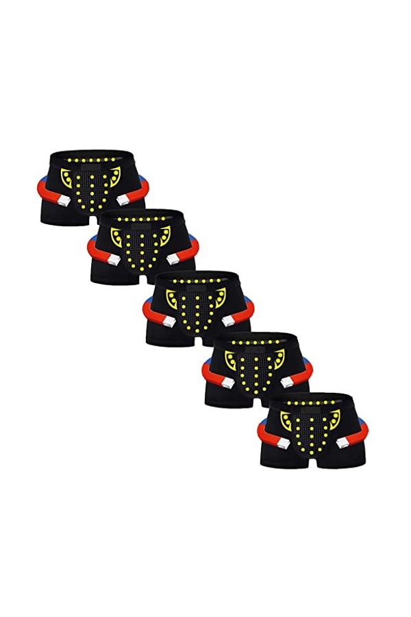 XSION Men Strong Magnetic Short De Soins De Santé De Thérapie Caleçon Confort Caleçon U-Pouch, 3/5/10-Packs Noir Color : 1