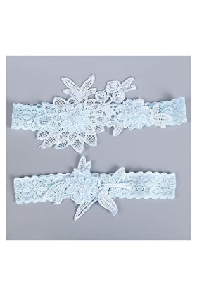 ACiyD Mariage Jarretière de mariée Satin Bow Strass Jarretière Sexy Dentelle Jarretière Cuisse verrouiller Couleur : Orange,