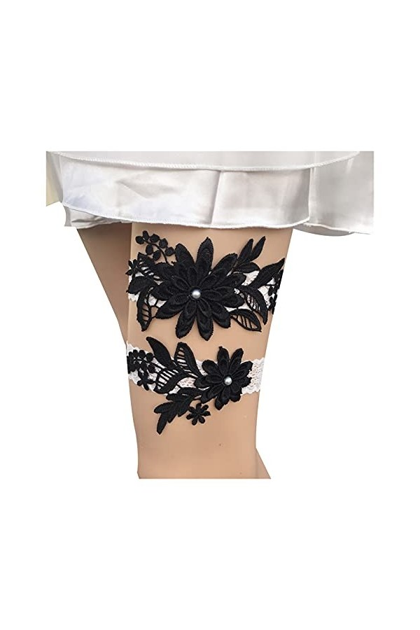 Jarretière De Mariage pour Les Mariées, Jarretière en Dentelle pour La Fête De Mariage, Anneau De Jambe Couleur: Beige Bei
