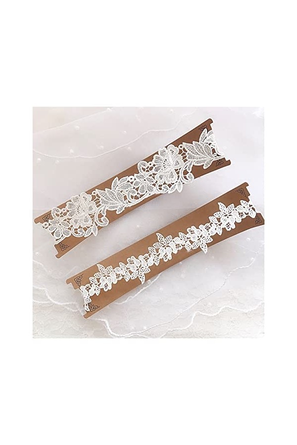 ACiyD Paire/2 pièces - jarretière pour Femme Dentelle Florale Sexy jarretière Dames Mariage Nuptiale Cuisse enfermer Chausset