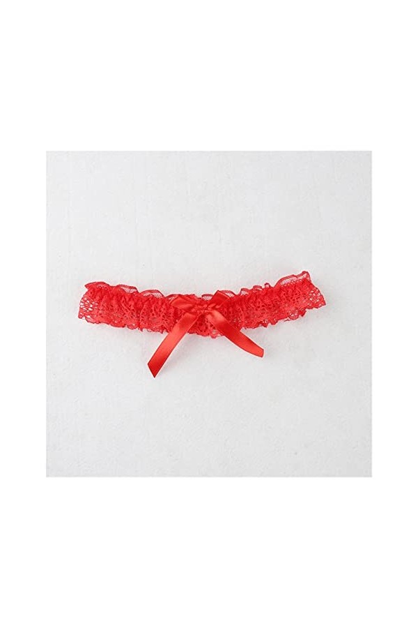 ACiyD Mesdames Bow Leg Anneaux Sexy Lingerie Dentelle Floral Jarretière Cuisse Jarretière Couleur : Violet, Taille : Taille 