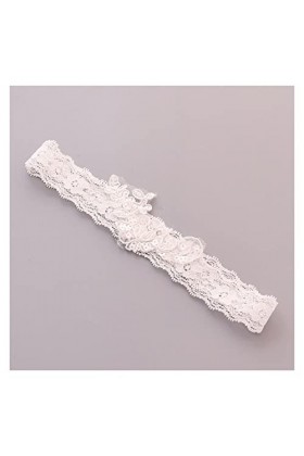 ACiyD Doux Femmes Fille Dentelle Jarretières Floral Bowknot Fête De Mariage Jarretière De Jambe De Mariée Couleur: Blanc B