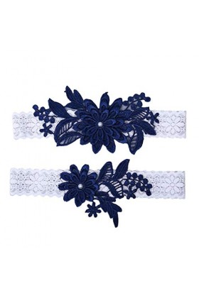 ACiyD Ceinture 1 Paire Mariage Tissu jarretière Fleur Perle Jambe Anneau Ceinture mariée Robe Accessoires