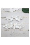 Jarretière de mariée Jarretière de mariage Costume Dentelle Strass Stretch Satin Bow Sexy Jarretière Dames/Cuisse de mariée v