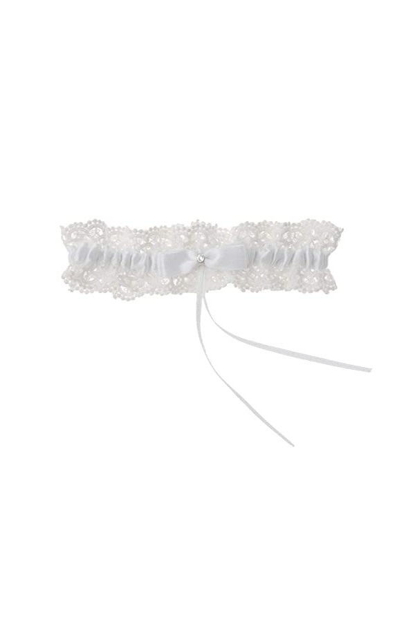 Jarretière en dentelle pour dames,accessoires pour anneau de jambe en dentelle avec nœud sexy-Jaune clair_Taille unique,Ceint