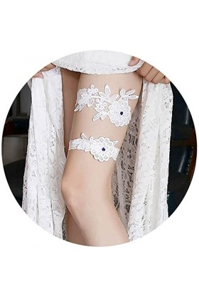 ACiyD Jarretière de Mariage pour Les mariées Ensemble de Porte-Jarretelles en Dentelle Parties Accessoires de Mariage pour Ma