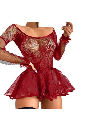 SUNMME Lingerie sexy pour femme Chemise sexy Vêtements de nuit Teddy Lingerie Body Grande taille S Sexe One Piece Lingerie Py