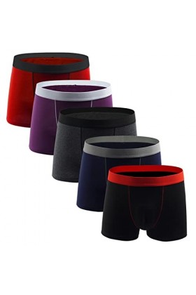 5pcs Boxershorts Hommes européens Plus Taille Masque Boxers Masculins sous-vêtements Boxers Coton Hommes Boxer Shorts Hommes 